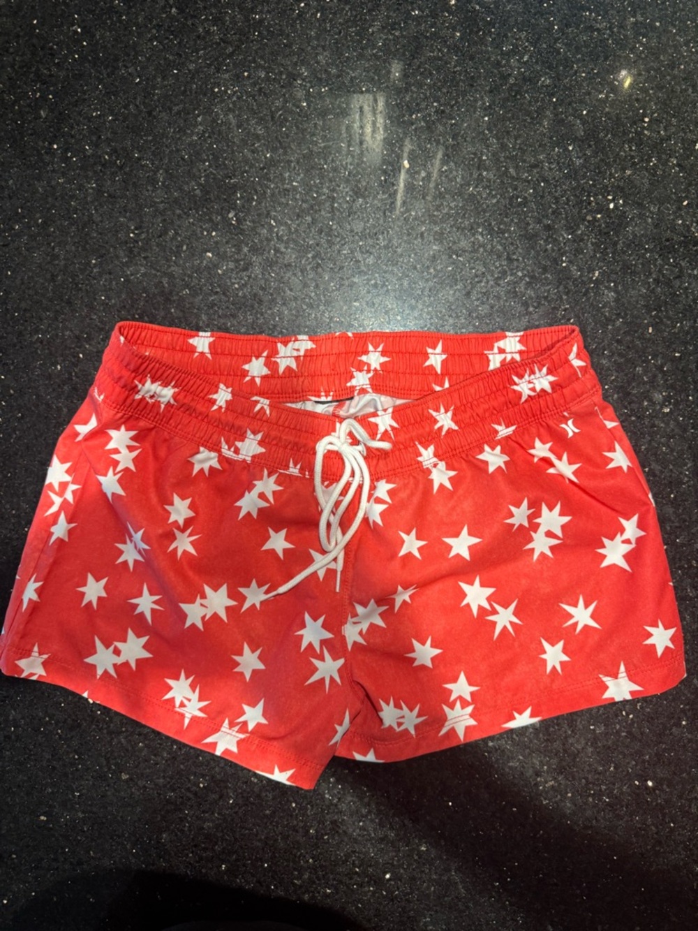Hurley Red Star Drawstring Athletic Shorts